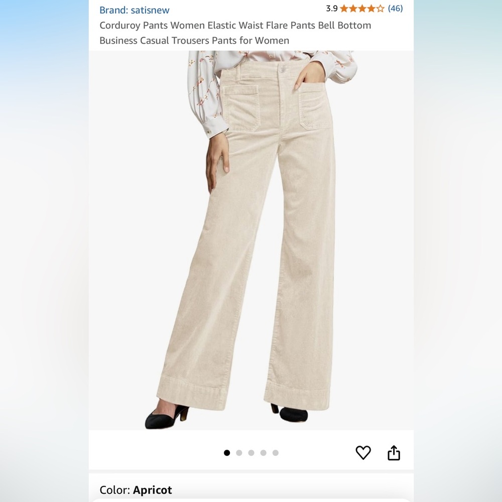 Elegant Cream Corduroy Trousers